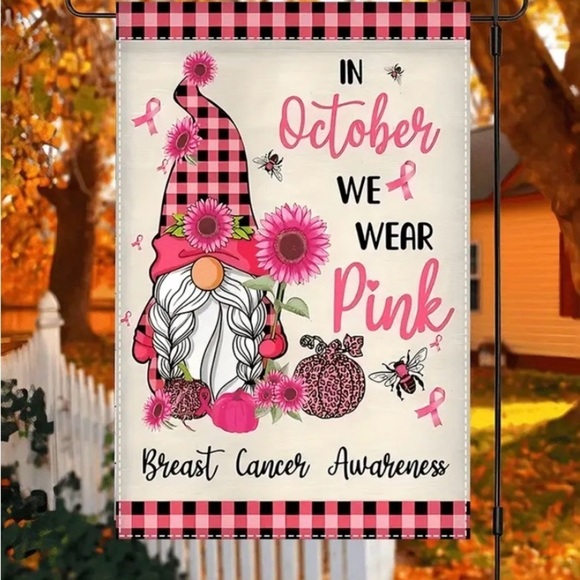 Other - Breast Cancer Awareness Cute Gnome Garden Flag